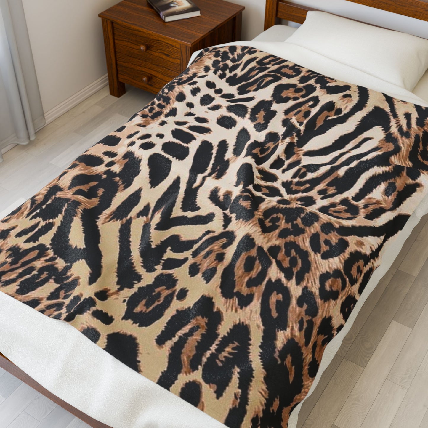 Leopard Print Plush Blanket