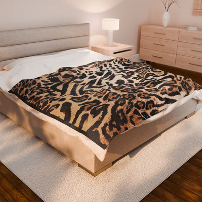 Leopard Print Plush Blanket