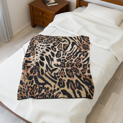 Leopard Print Plush Blanket